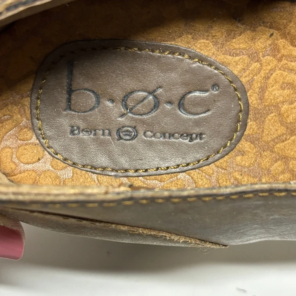 b.o.c.‎ Born Concept Shooties Womens 11 Brown Leather Distressed Monk Strap
